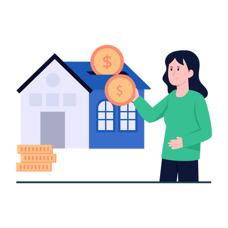 Ahorros en el hogar  Ilustración