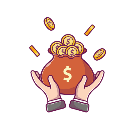Ahorros de dinero  Ilustración