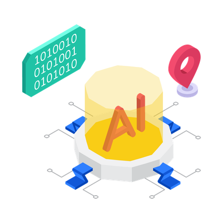 AI Alert Notification  Illustration