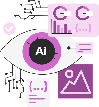 Ai analysis with vision  Illustration