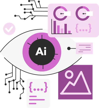 Ai analysis with vision  Illustration