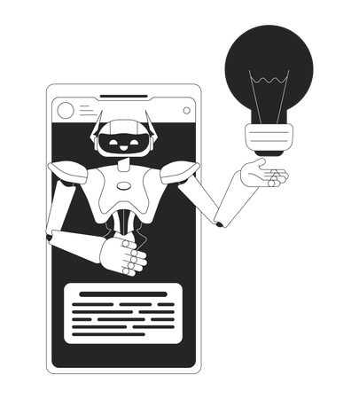 AI assistant cellphone  Illustration