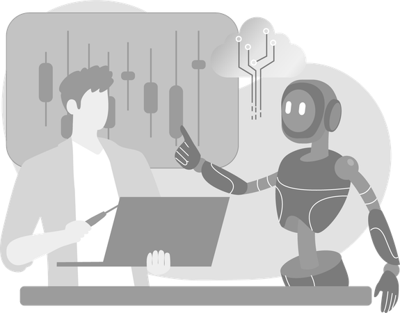 Ai Assistant Control Panel  Illustration