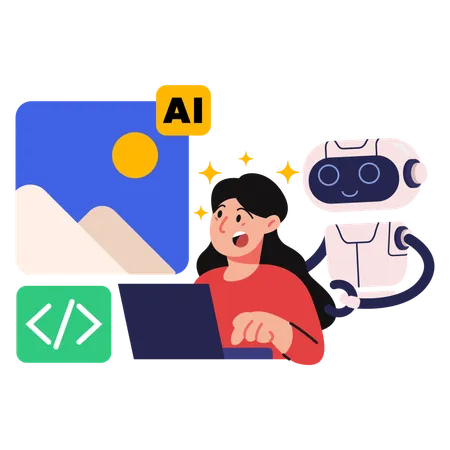 AI auto image generator  Illustration