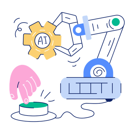 AI Automation  Illustration