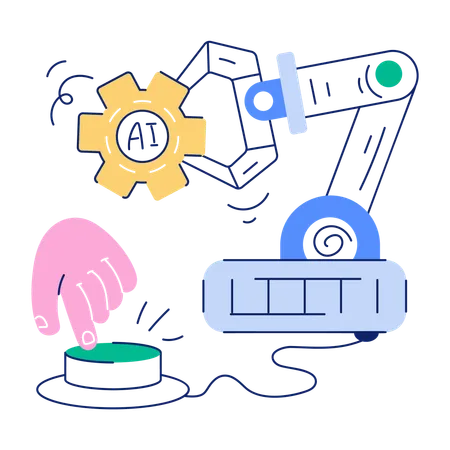 AI Automation  Illustration