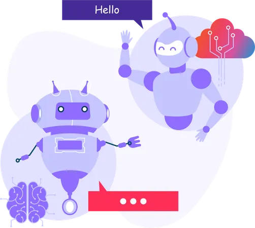 Ai Bot Chatting  Illustration