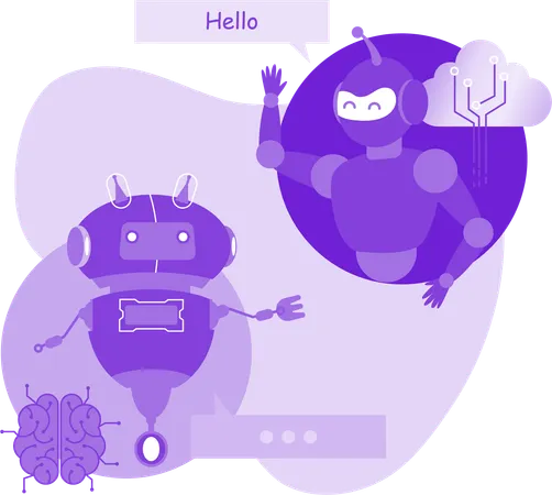 Ai Bot Conversation  Illustration
