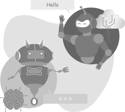 Ai Bot Conversation  Illustration