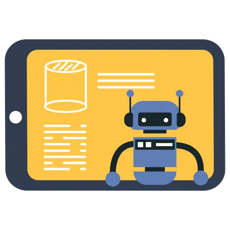 AI bot giving information  Illustration