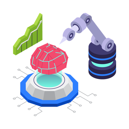 Ai brain development  Illustration