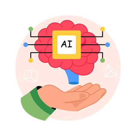 AI Brain  Illustration