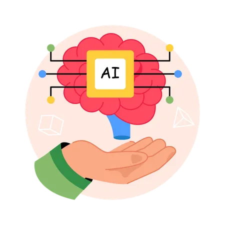 AI Brain  Illustration