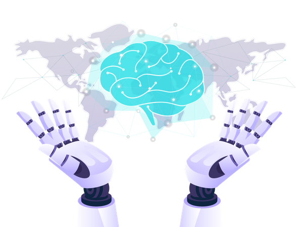 AI Brain Technology  Illustration