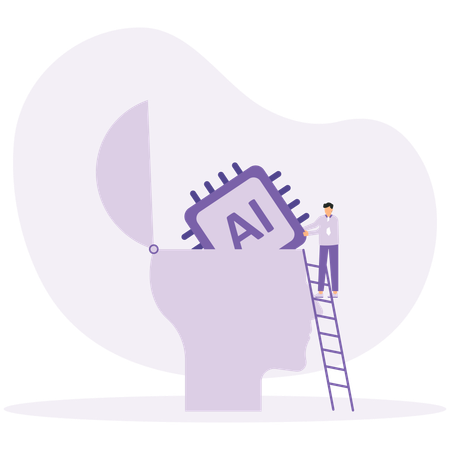 AI Business Mindset  Illustration