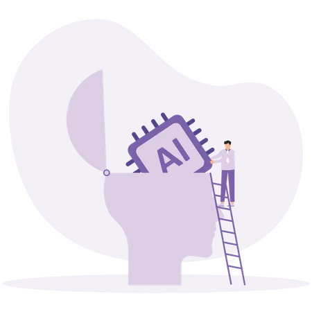 AI Business Mindset  Illustration