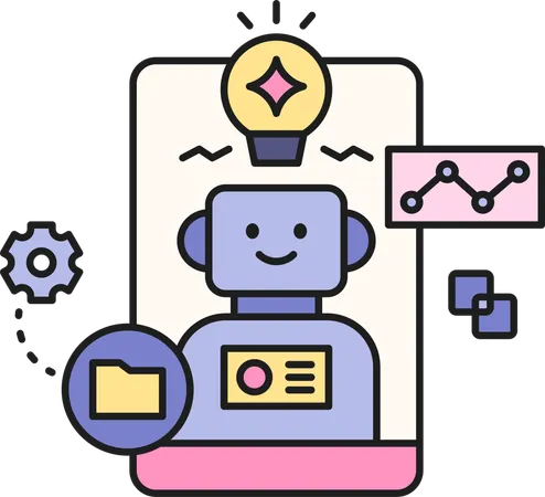 Un chatbot IA aide les employés des entreprises  Illustration