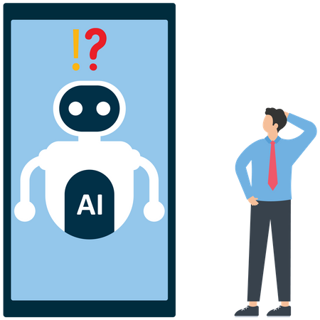 AI Chatbot Error  Illustration