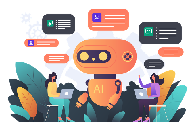 AI chatbot  Illustration