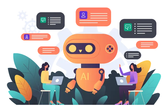 AI chatbot  Illustration