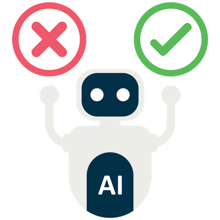 AI Chatbot Making a Choice  Illustration