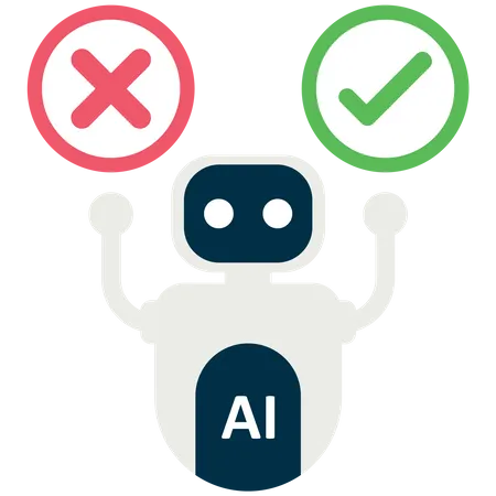 AI Chatbot Making a Choice  Illustration