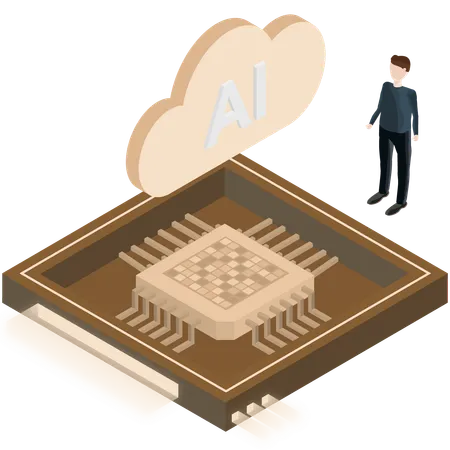 AI 칩 아키텍처  일러스트레이션