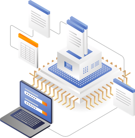 AI Chip  Illustration