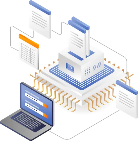 AI Chip  Illustration