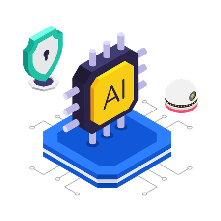AI Chip Secure Guard  Illustration