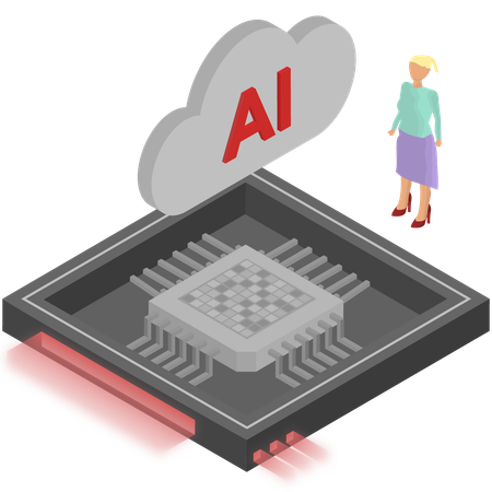 AI Chip technology  Illustration