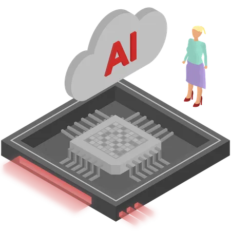 AI Chip technology  Illustration