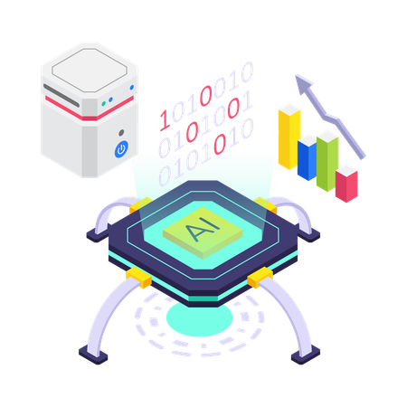 AI Circuit Board Platform  Illustration