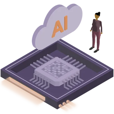 AI cloud analysis  Illustration