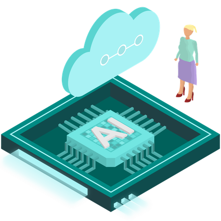 AI cloud analysis  Illustration