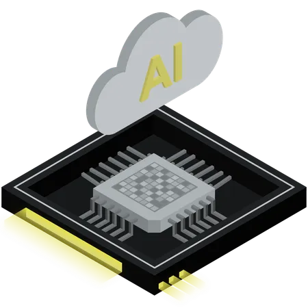 Ai Cloud Chip  Illustration