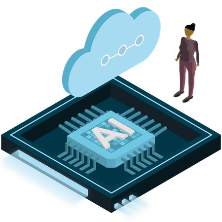 Ai cloud chip  Illustration