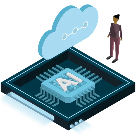 Ai cloud chip  Illustration