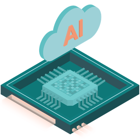 Ai Cloud Chip  Illustration