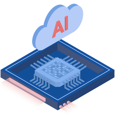 Ai Cloud Chip  Illustration