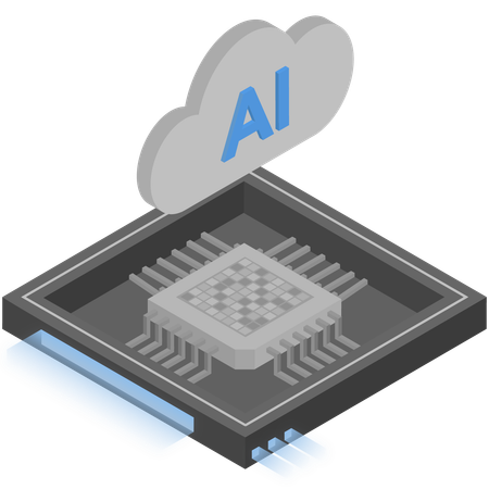 Ai Cloud Chip  Illustration