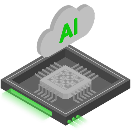 Ai Cloud Chip  Illustration