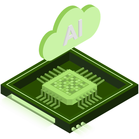 Ai Cloud Chip  Illustration