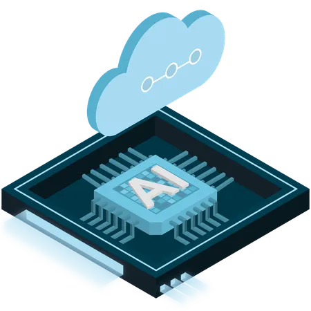 Ai Cloud Chip  Illustration