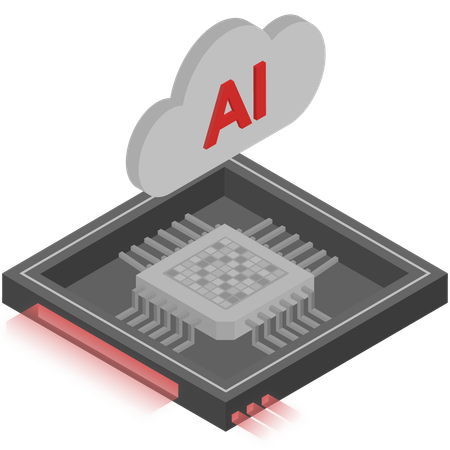 Ai Cloud Chip  Illustration