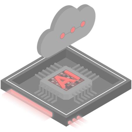 Ai Cloud Chip  Illustration