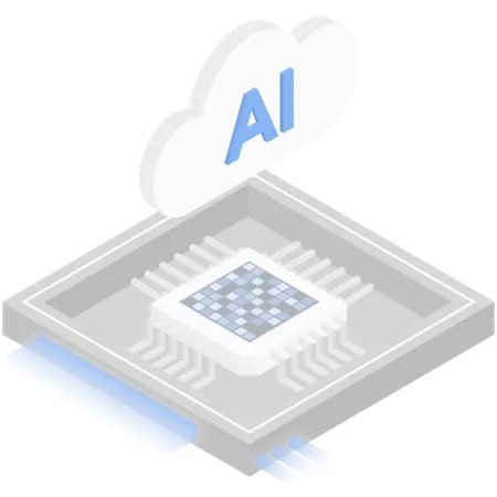 Ai Cloud Chip  Illustration