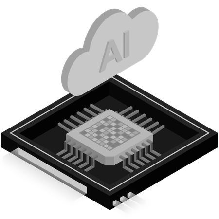 Ai Cloud Chip  Illustration