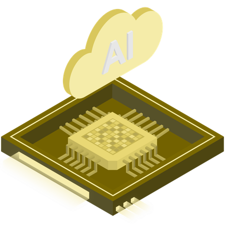 Ai Cloud Chip  Illustration