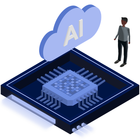 Cloud computing par IA  Illustration